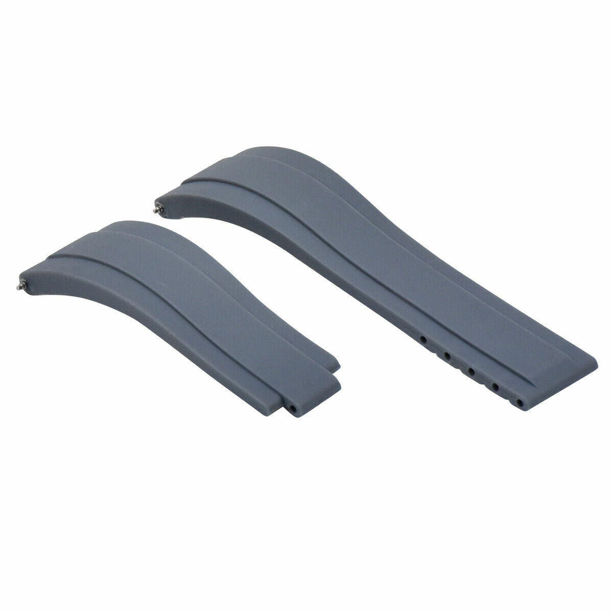 20MM SILICONE WATCH STRAP BAND FOR ROLEX YACHT MAESTER SUBMARINER OYSTERFLEX, Gray, view 4