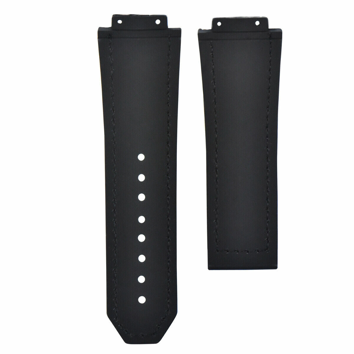 LEATHER RUBBER STRAP FOR 44-45-48MM HUBLOT BIG BANG WITH SCREWS, DRIVER + BUCKLE