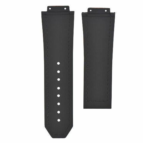 LEATHER RUBBER STRAP FOR 44-45-48MM HUBLOT BIG BANG WITH SCREWS, DRIVER + BUCKLE