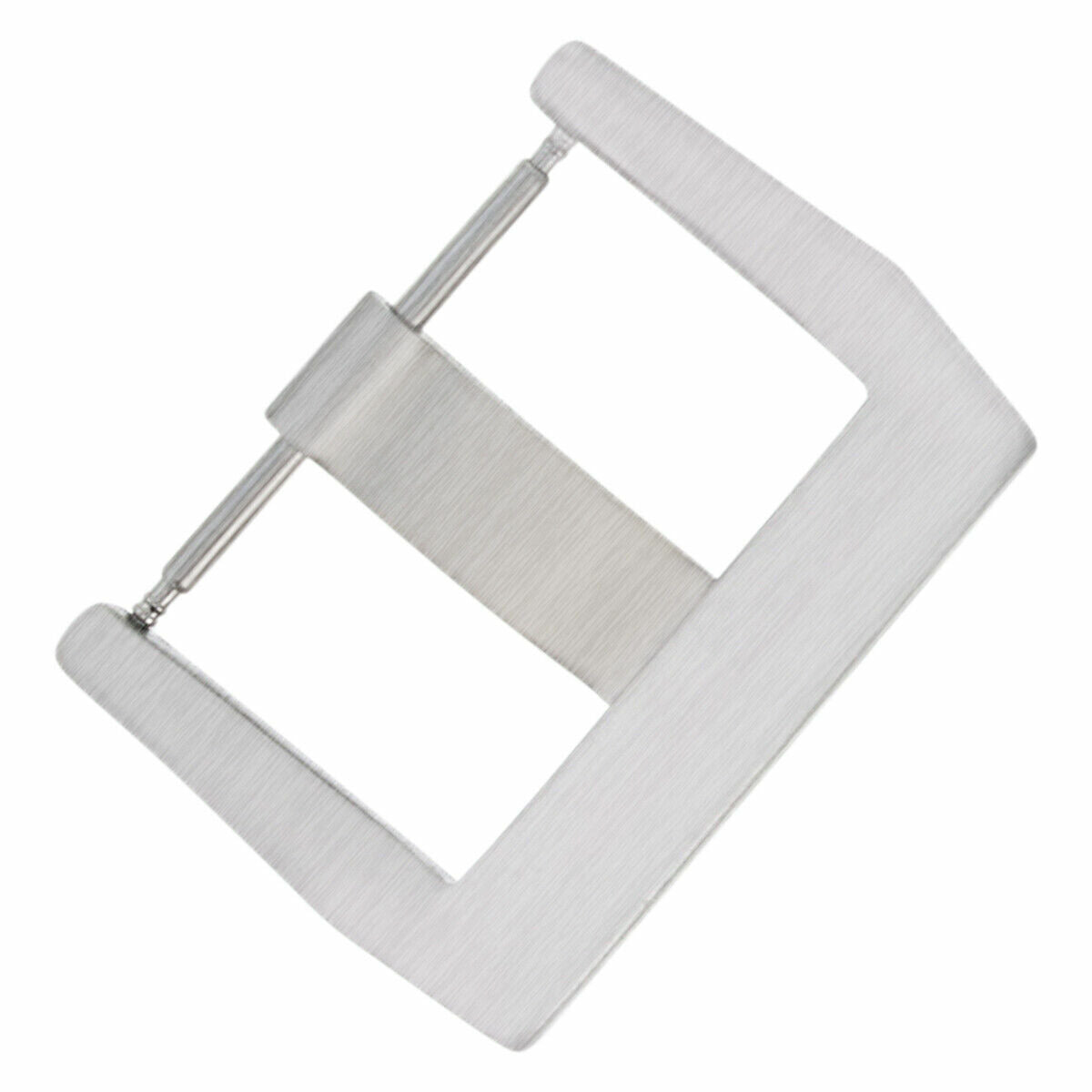 22-24MM BUCKLE FOR BELL & ROSS WATCH RUBBER BAND LEATHER STRAP BR01 BR02 BR03, Silver - Brushed, view 3