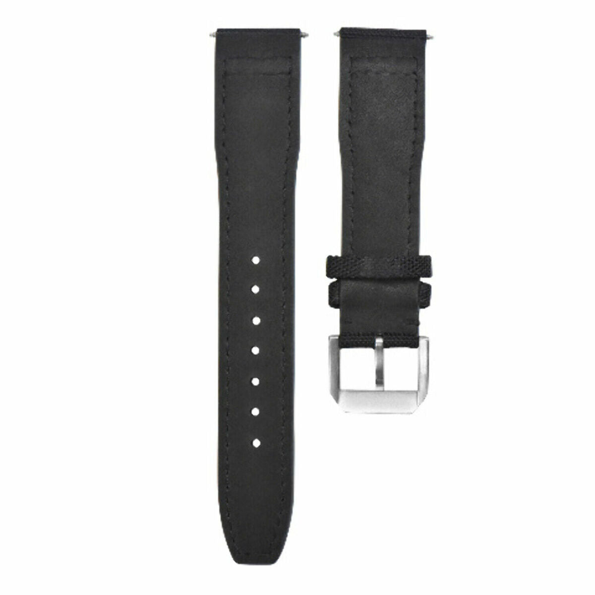 20-22MM CANVAS LEATHER WATCH BAND STRAP FOR IWC PILOT TOP GUN PORTUGUESE + BUCKL