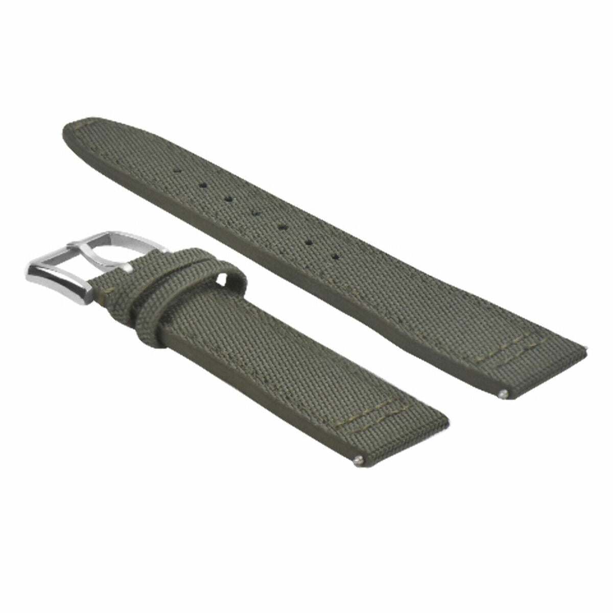20-22MM CANVAS LEATHER WATCH BAND STRAP FOR IWC PILOT TOP GUN PORTUGUESE + BUCKL