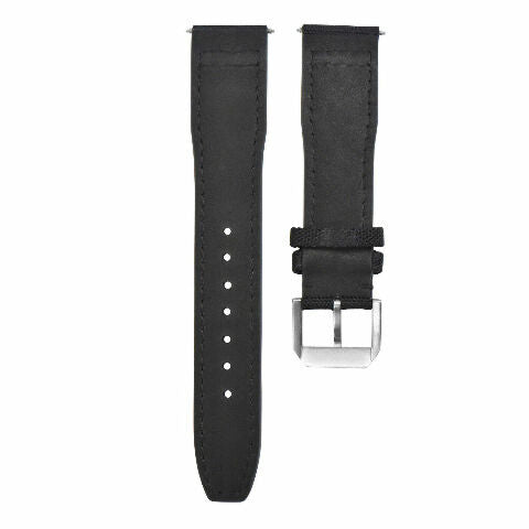 20-22MM CANVAS LEATHER WATCH BAND STRAP FOR IWC PILOT TOP GUN PORTUGUESE + BUCKL