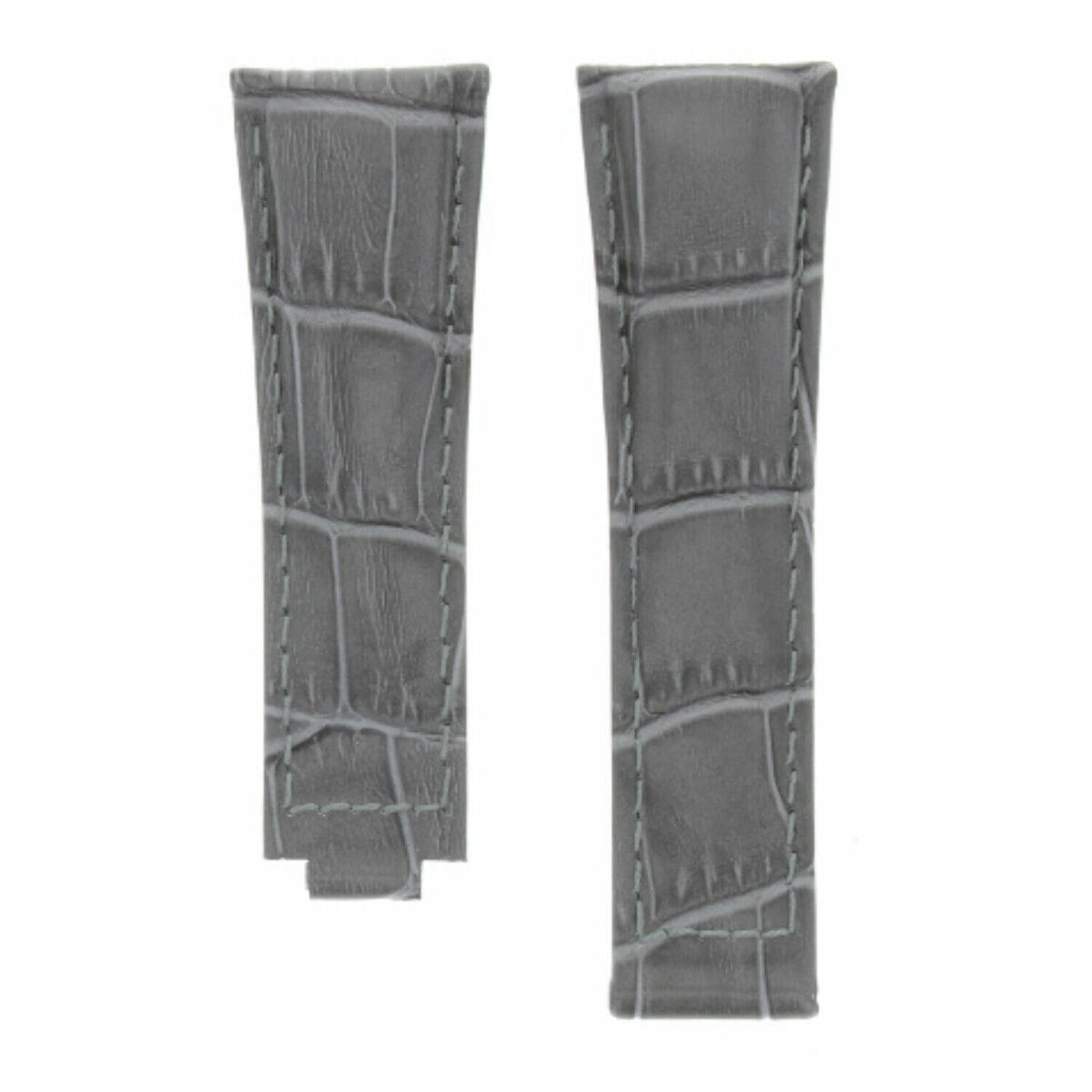 20MM LEATHER ALLIGATOR STRAP BAND CLASP FOR ROLEX DAYTONA 16520,116519 PRESIDENT, Gray (Short), view 2