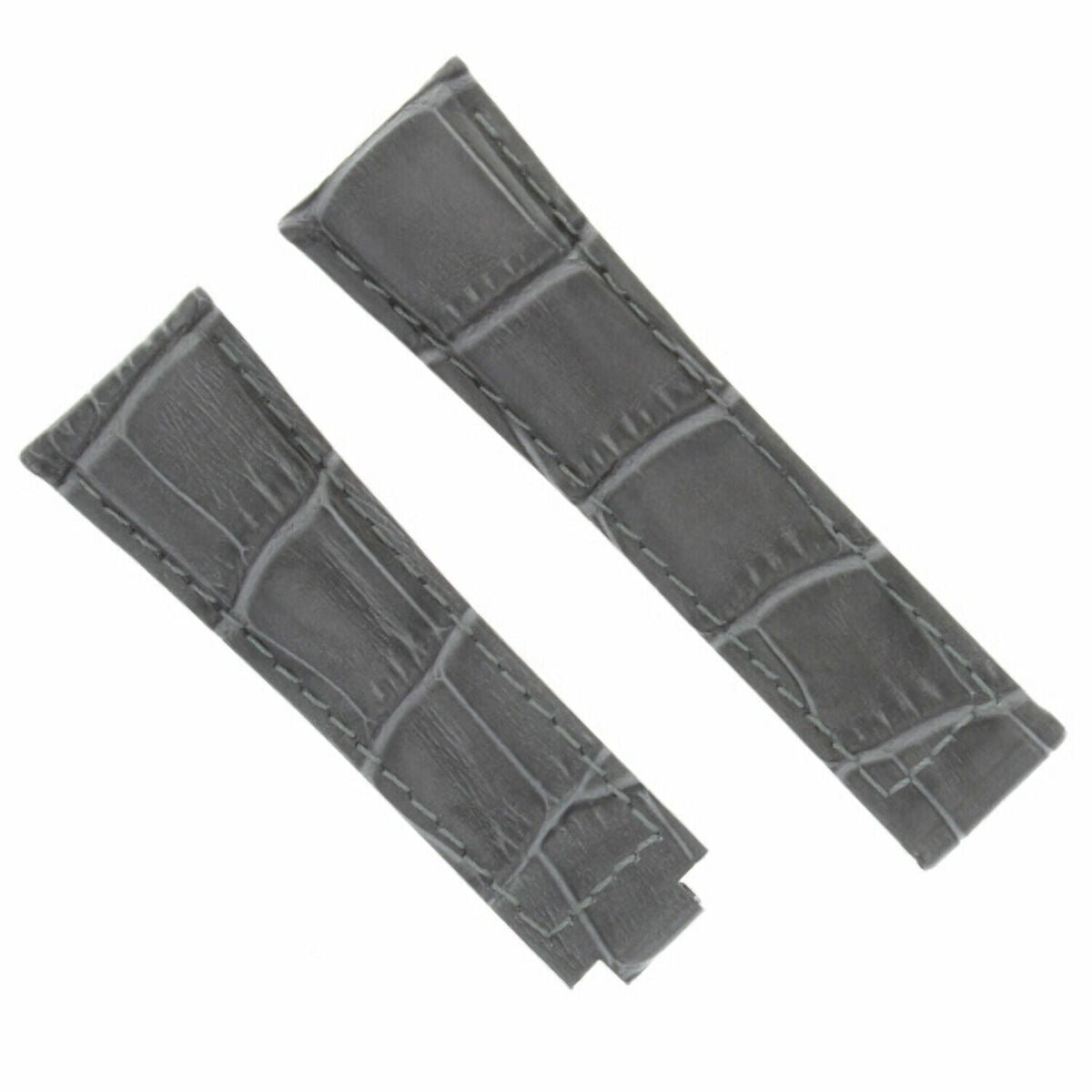 20MM LEATHER ALLIGATOR STRAP BAND CLASP FOR ROLEX DAYTONA 16520,116519 PRESIDENT, Gray (Short), view 3