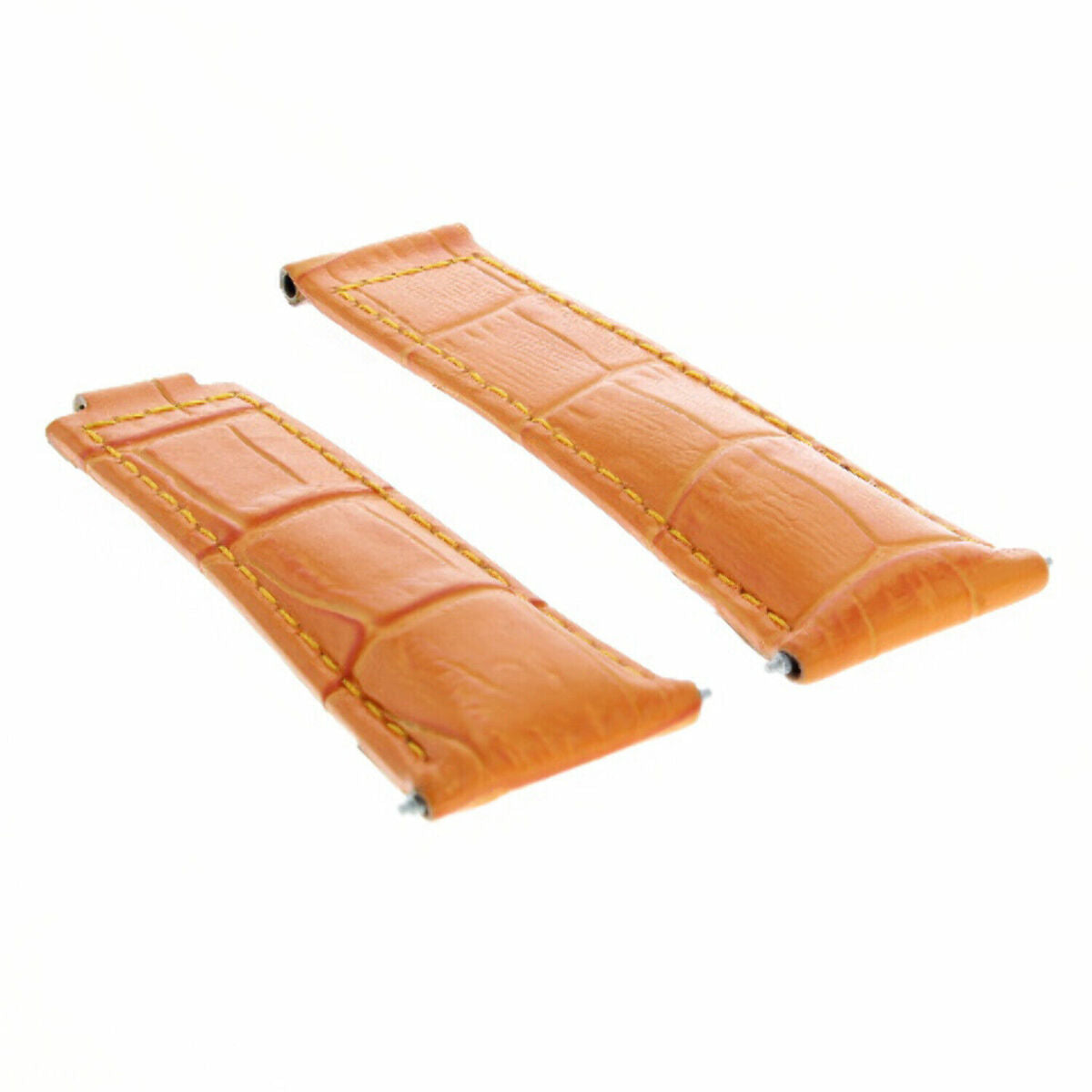 20MM LEATHER ALLIGATOR STRAP BAND CLASP FOR ROLEX DAYTONA 16520,116519 SHORT MEDIUM - Silver Brushed