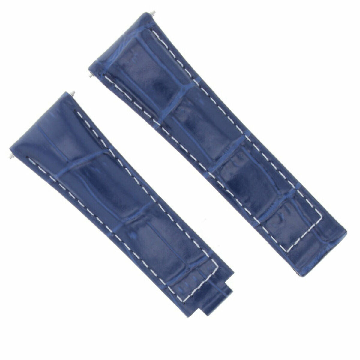 20MM LEATHER ALLIGATOR STRAP BAND CLASP FOR ROLEX DAYTONA 16520,116519 SHORT MEDIUM - Black