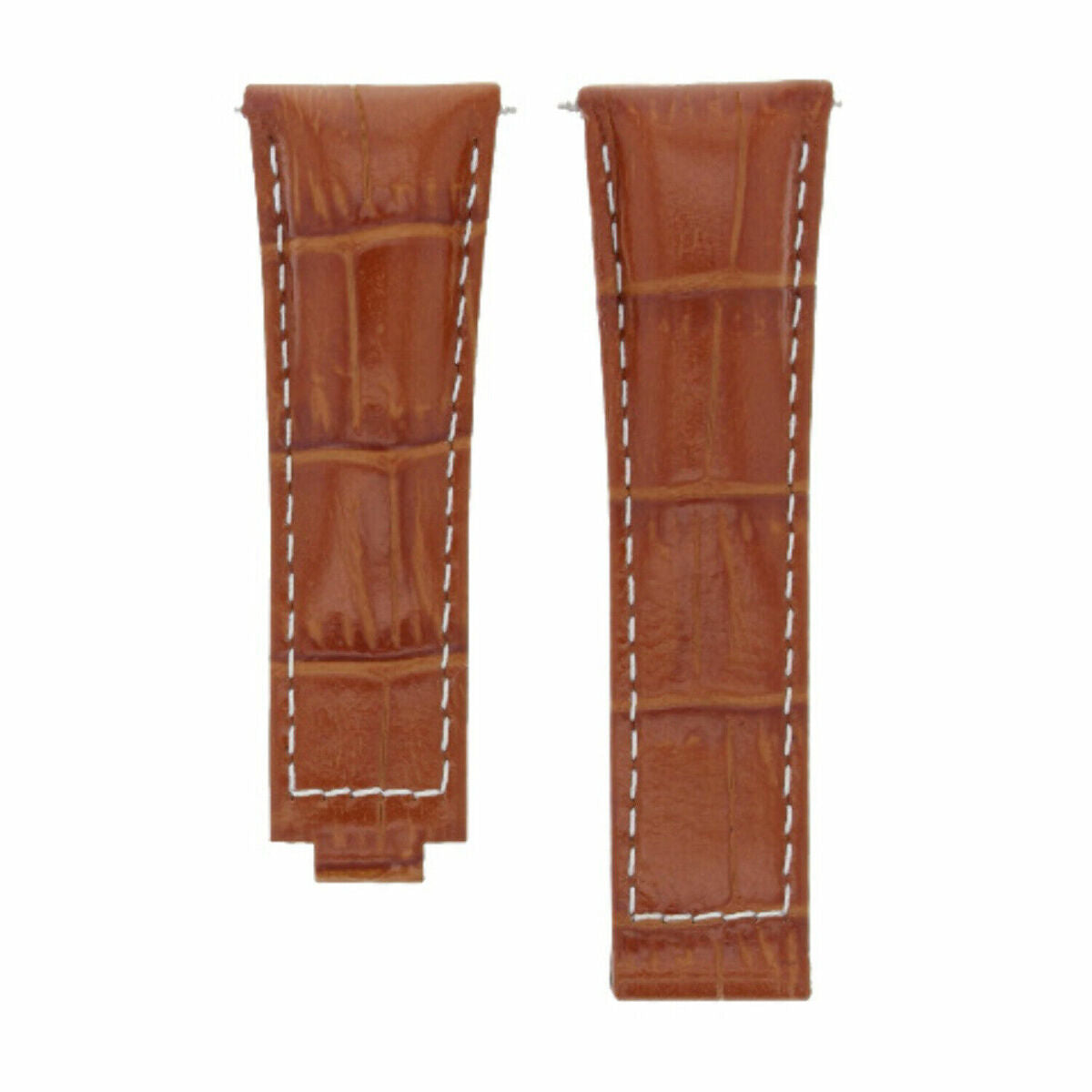 20MM LEATHER ALLIGATOR STRAP BAND CLASP FOR ROLEX DAYTONA 16520,116519 SHORT MEDIUM - Black