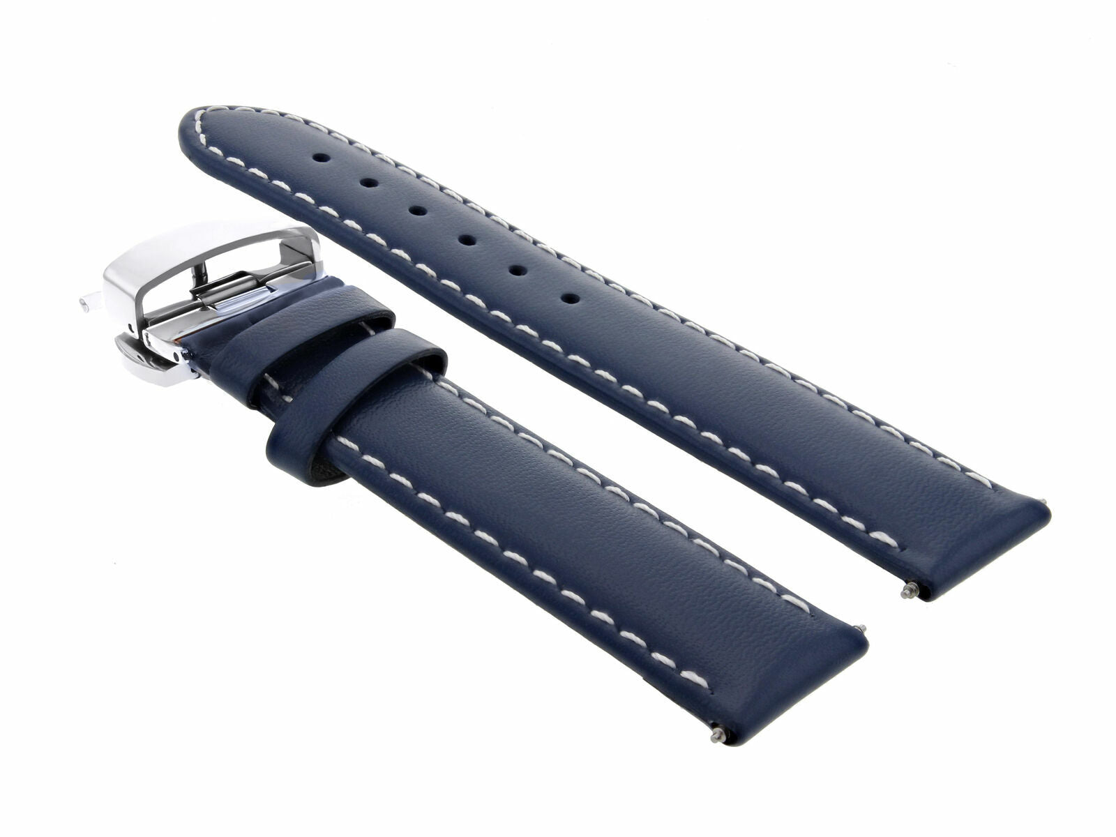 SMOOTH LEATHER WATCH BAND STRAP FOR TISSOT WATCH DEPLOYMENT - 20MM