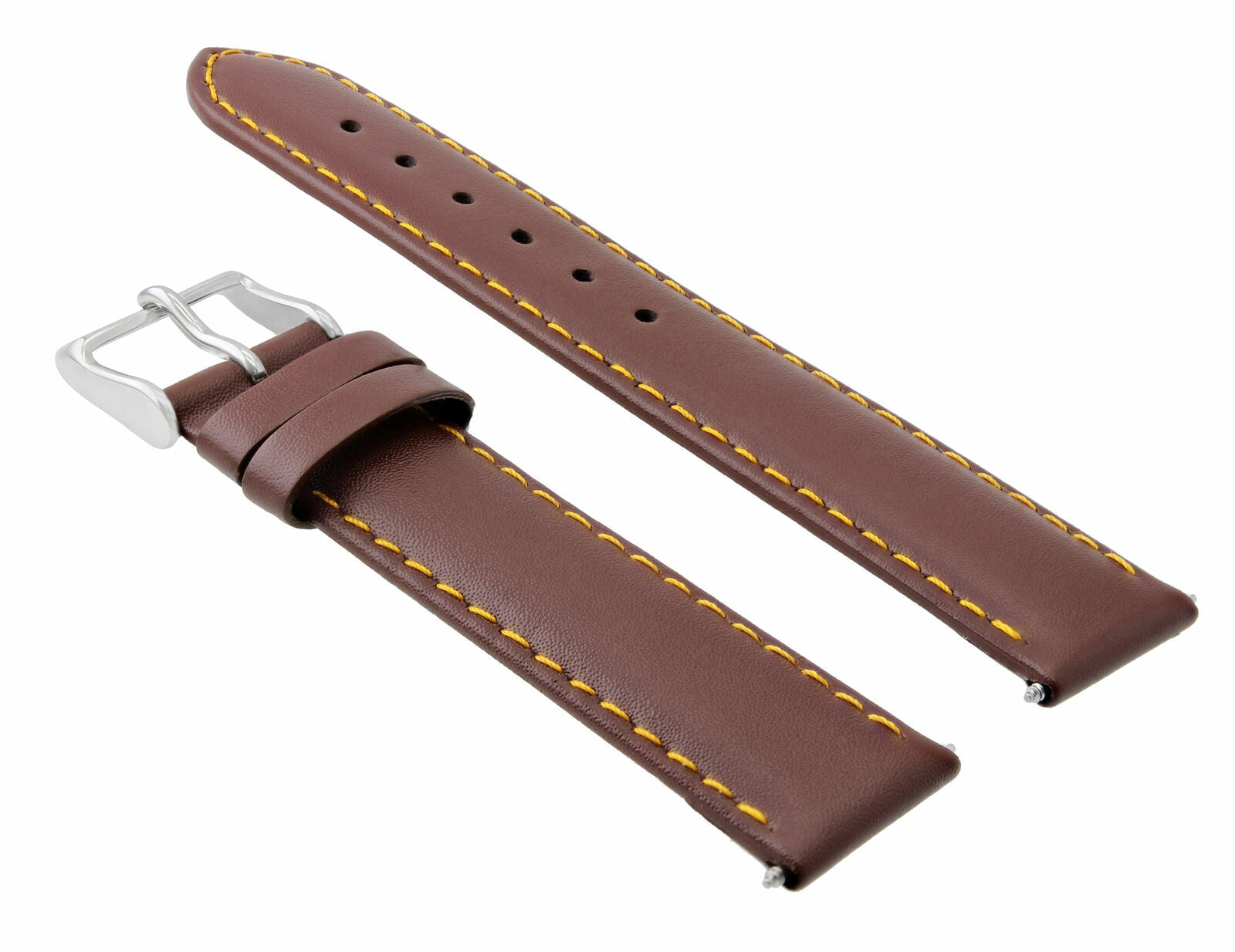SMOOTH LEATHER WATCH BAND STRAP FOR WATCHES FITS ANY BRAND - 24MM