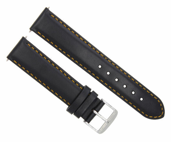 SMOOTH LEATHER WATCH BAND STRAP FOR LONGINES WATCH - 19MM