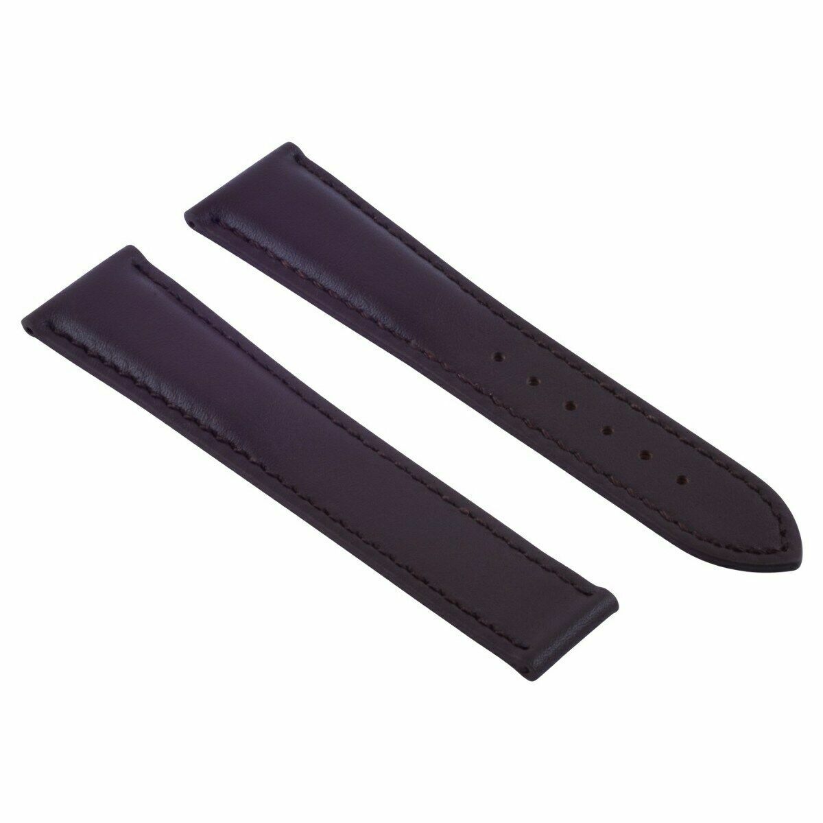 LEATHER WATCH BAND STRAP DEPLOYMENT BUCKLE FOR ANY BRAND WATCH - 22MM