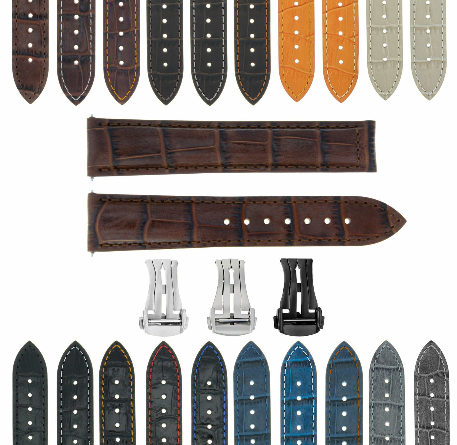 GENUINE LEATHER WATCH BAND STRAP FOR ANY BRAND WATCH - 19MM