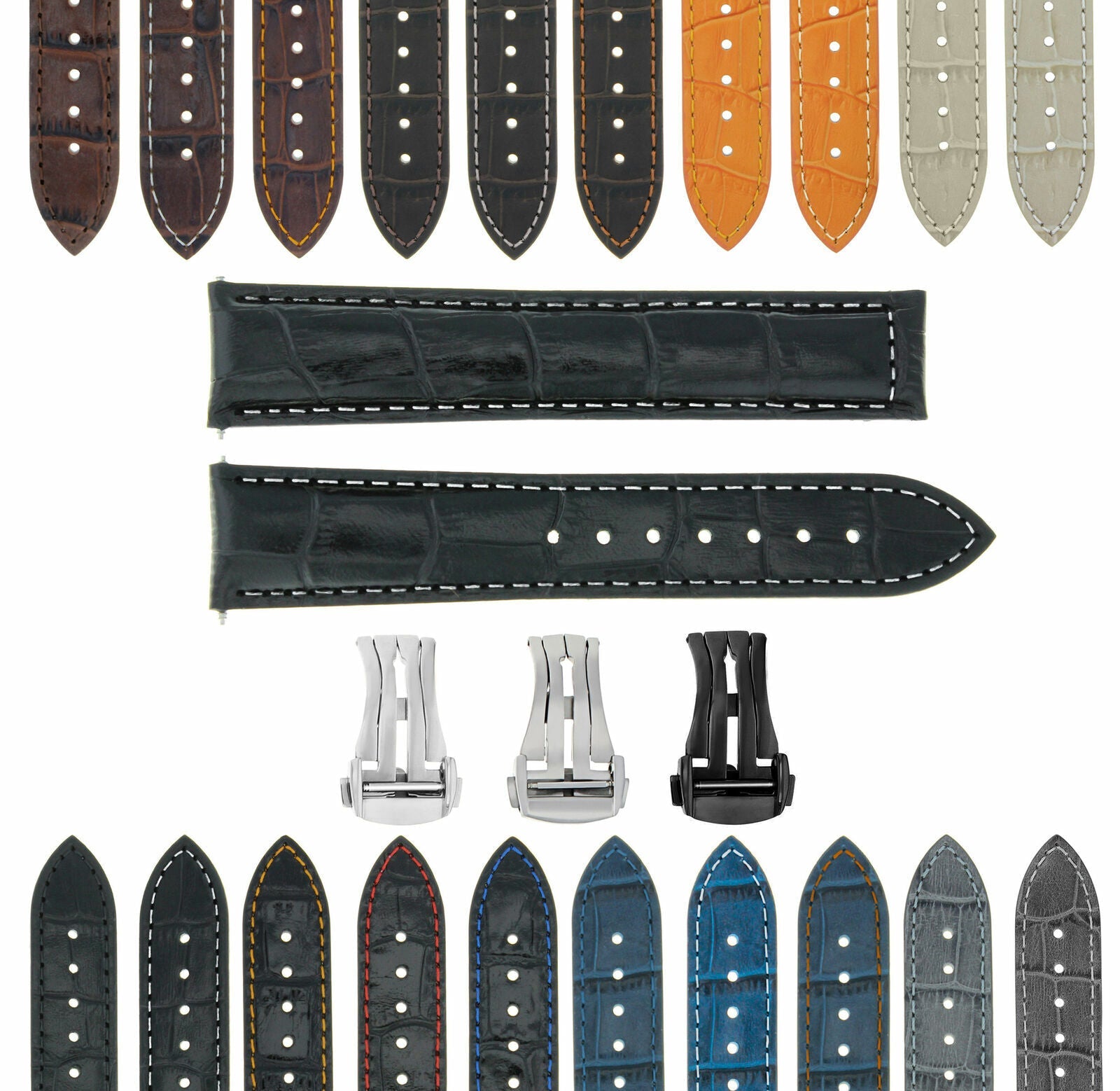 18MM 19MM 20MM 22MM 24MM REPLACEMENT LEATHER STRAP FOR UNIVERSAL WATCH BAND