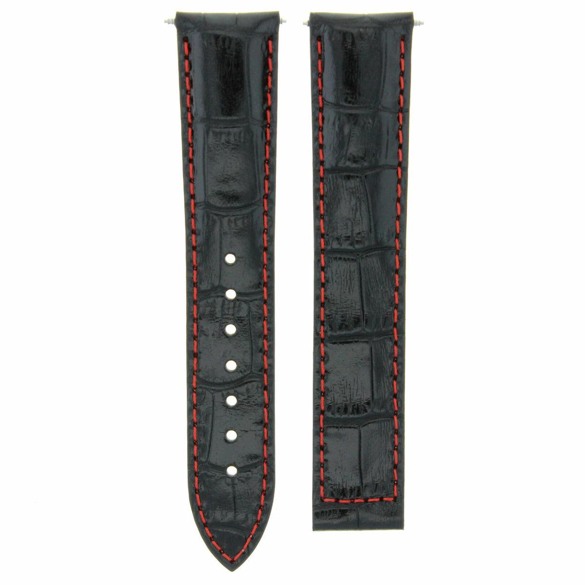 17MM 18MM 19MM 20MM 21MM 22MM 23MM 24MM LEATHER WATCH BAND STRAP FOR SEIKO - Dark Brown with White Stitching, Black with Red Stitching, view 2