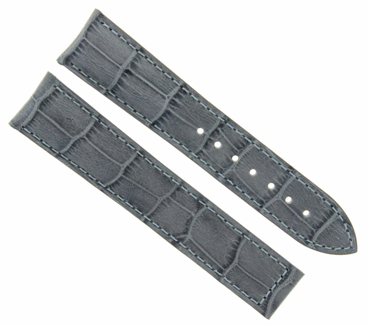 17MM 18MM 19MM 20MM 21MM 22MM 23MM 24MM LEATHER WATCH BAND STRAP FOR SEIKO - Dark Brown with White Stitching, Gray, view 3