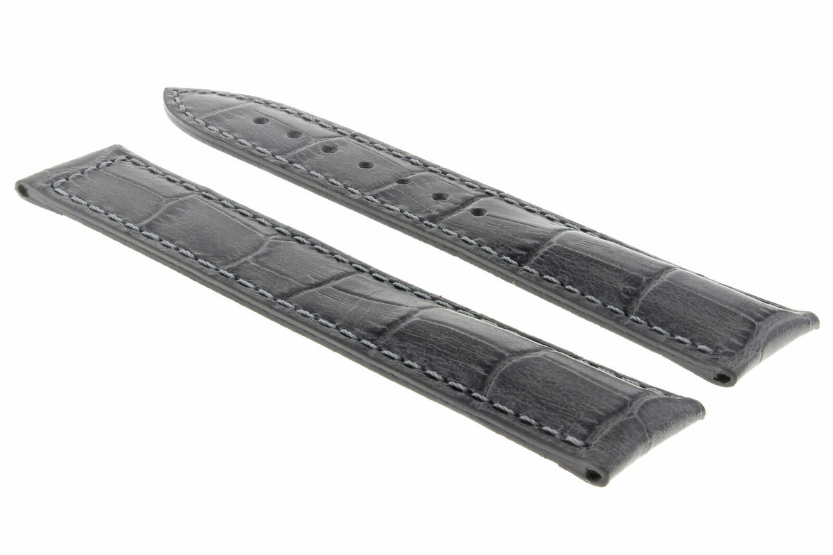 17-18-19-20-21-22-23-24MM GENUINE LEATHER WATCH BAND STRAP FOR BULOVA WATCH - Dark Brown with White Stitching, Gray, view 4