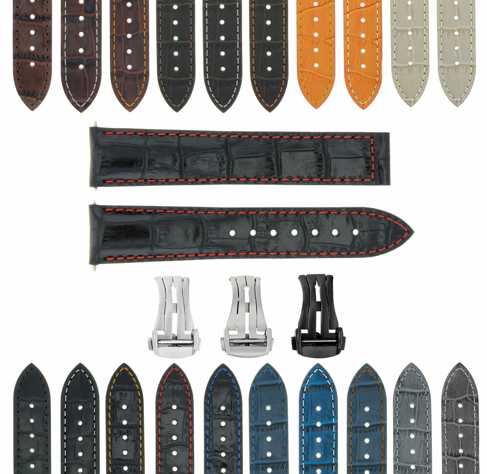 GENUINE LEATHER WATCH BAND STRAP FOR BULOVA WATCH - 22MM
