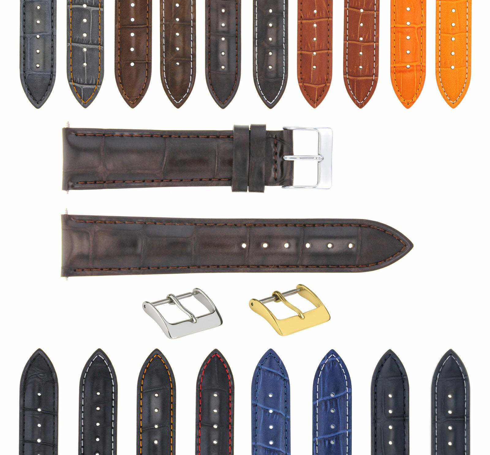 GENUINE LEATHER WATCH BAND STRAP FOR TISSOT WATCH - 22MM
