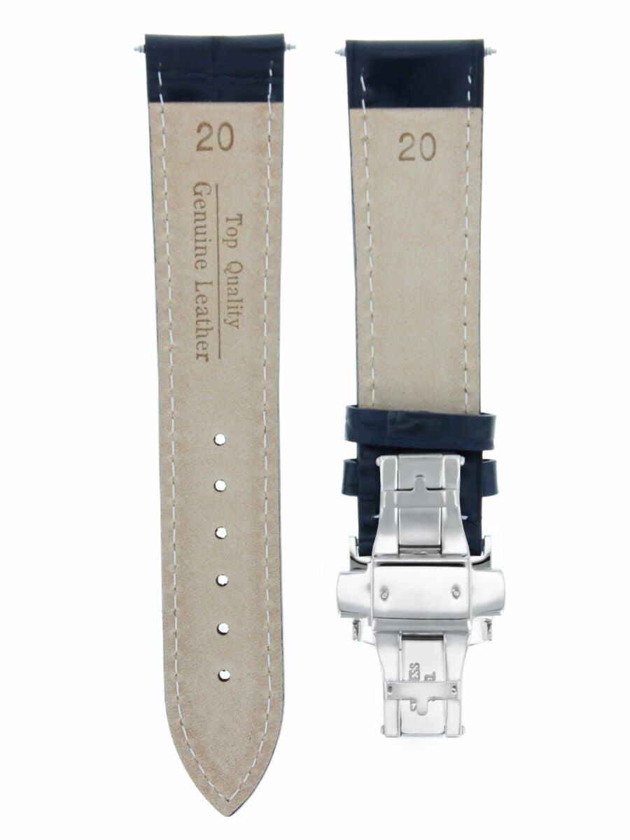 LEATHER WATCH BAND STRAP FOR TUDOR DEPLOYMENT CLASP - 24 MM