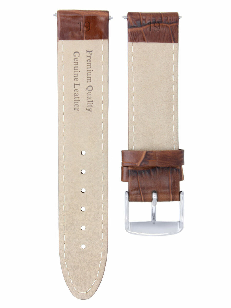 GENUINE LEATHER WATCH BAND STRAP FOR BREITLING WATCH - 19MM