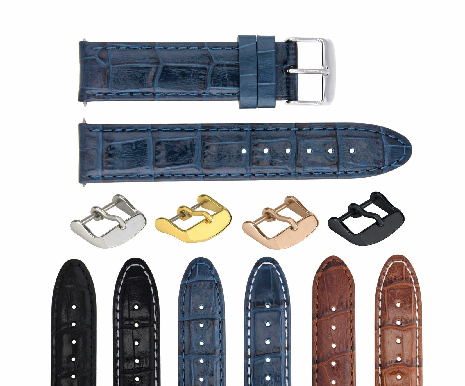18MM 19MM 20MM 22MM 24MM REPLACEMENT LEATHER WATCH BAND STRAP FOR CITIZEN