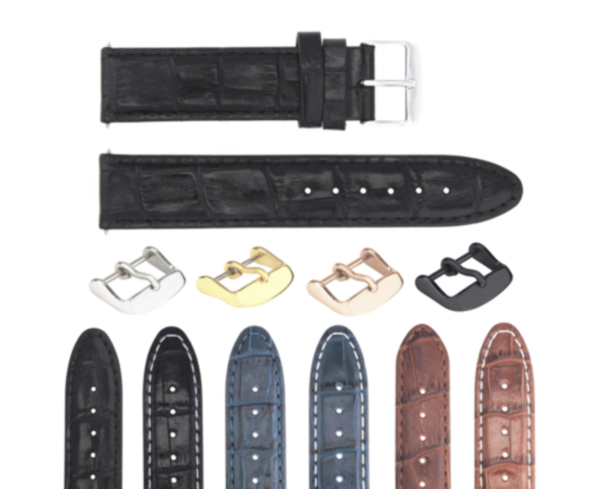 GENUINE LEATHER WATCH BAND STRAP FOR TUDOR WATCH - 19 MM
