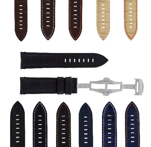 22MM-24MM GENUINE REPLACEMENT ITALIAN LEATHER STRAP FOR UNIVERSAL WATCH BAND