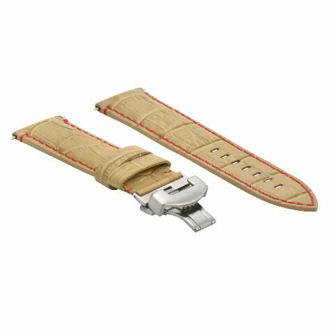 22MM-24MM GENUINE REPLACEMENT ITALIAN LEATHER STRAP FOR UNIVERSAL WATCH BAND