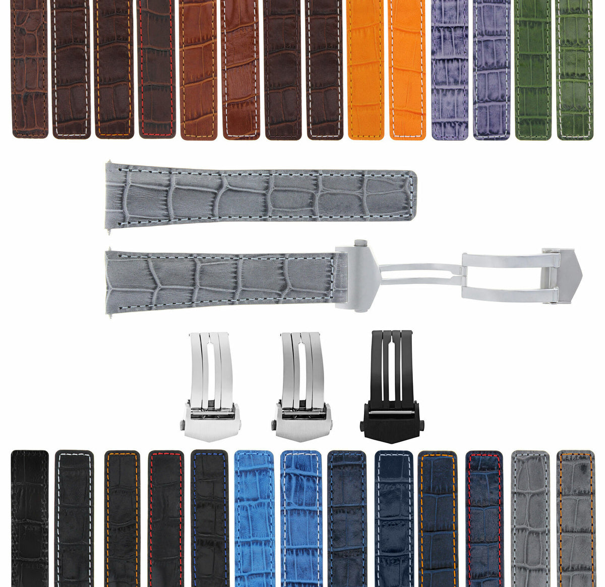 19-20-21-22MM LEATHER WATCH BAND STRAP FOR ORIS ARTIX SPORT CHRONO CLASP