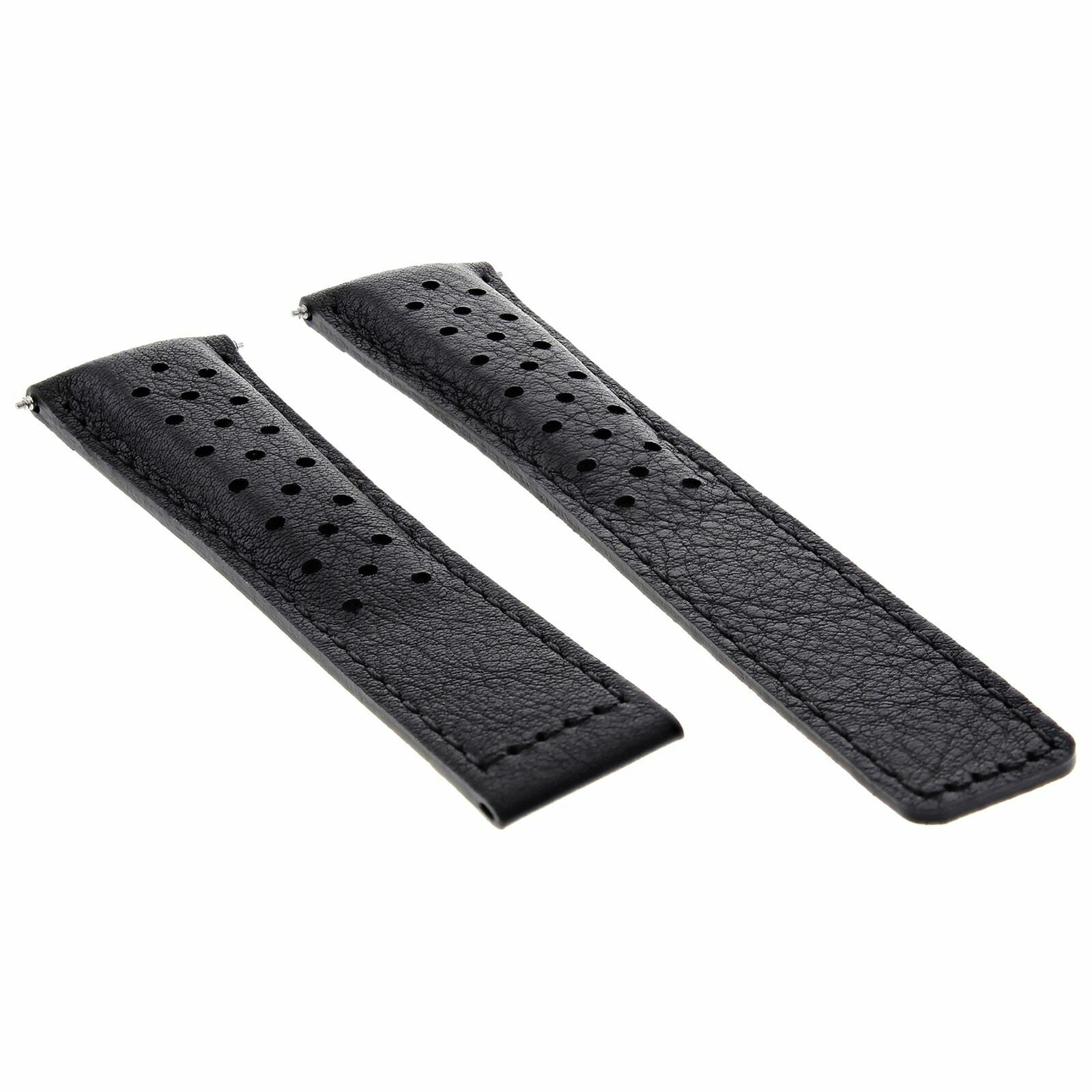19-20-22MM LEATHER WATCH BAND STRAP FOR ORIS ARTIX SPORT PERFORATED + D/CLASP