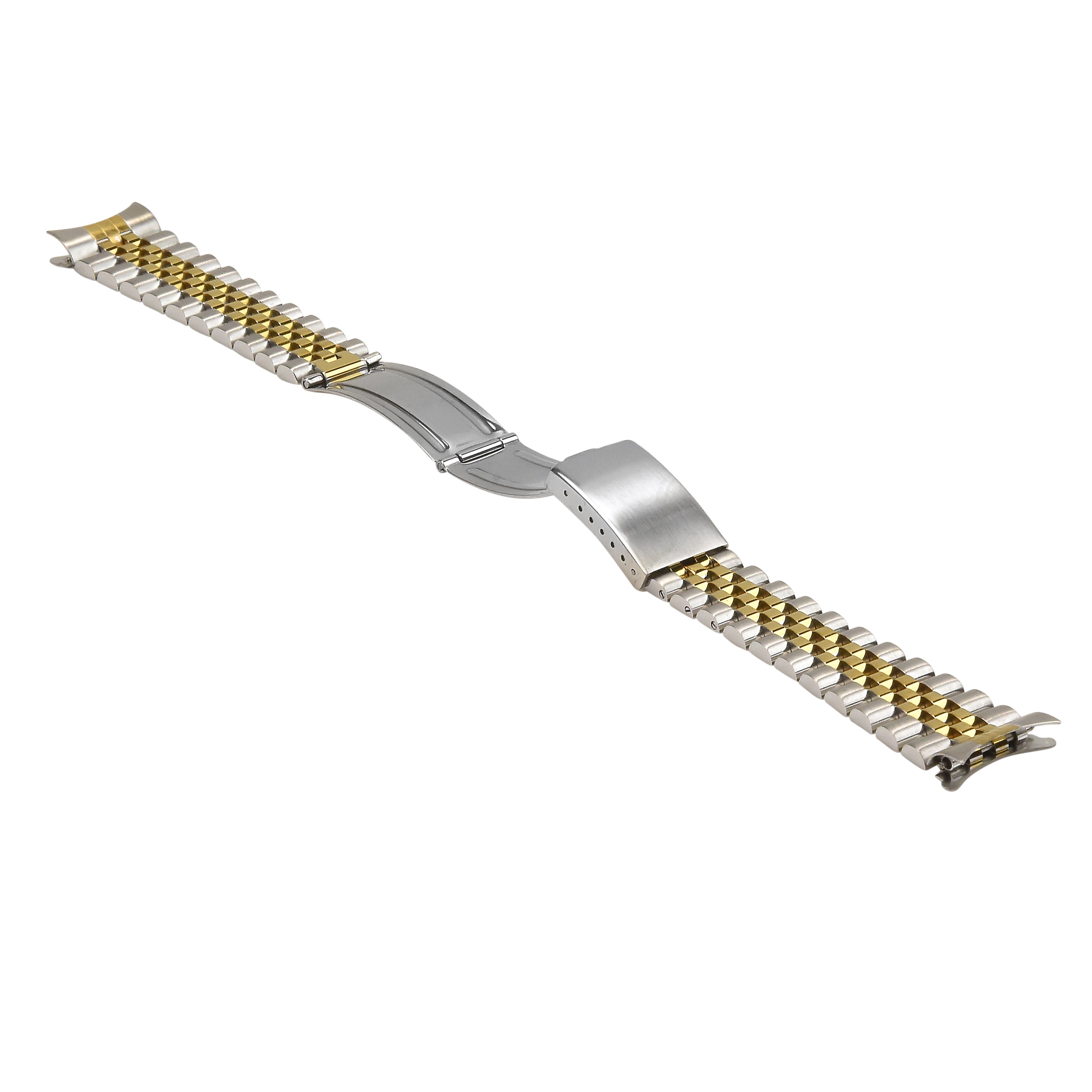 20MM JUBILEE WATCH BAND SOLID LINK FOR ROLEX DATEJUST 16013 16233 16234 TWO TONE