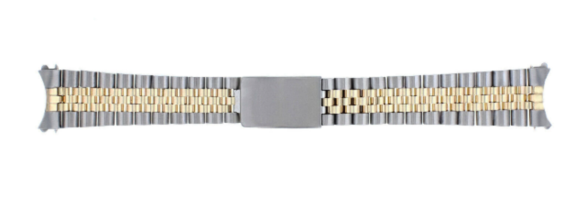 JUBILEE WATCHBAND FOR 34MM ROLEX DATE AIRKING 14000 14010 REAL GOLD 14K/SS 19MM