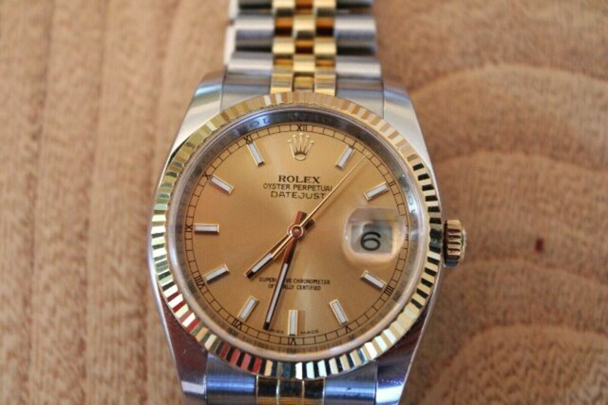 FLUTED BEZEL FOR ROLEX DATEJUST116300 116333 116334 NEW MODEL 36MM REAL18K GOLD