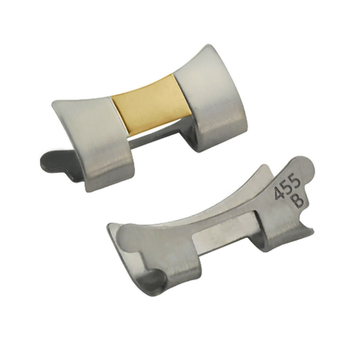 2 - 13MM OYSTER WATCHBAND ENDPIECE FOR LADY ROLEX 69173 69179 18K/SS REAL GOLD