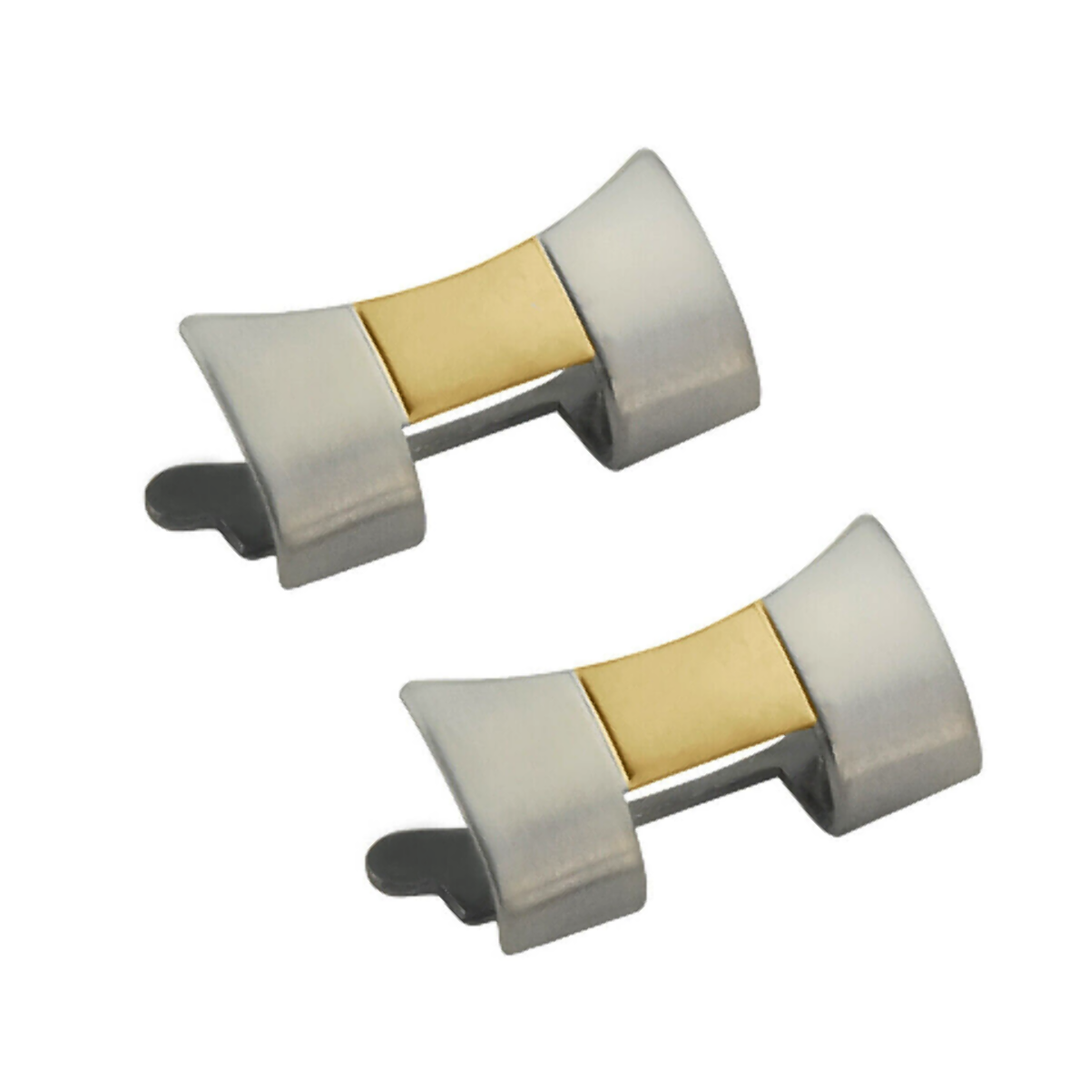 2 - 13MM OYSTER WATCHBAND ENDPIECE FOR LADY ROLEX 69173 69179 18K/SS REAL GOLD