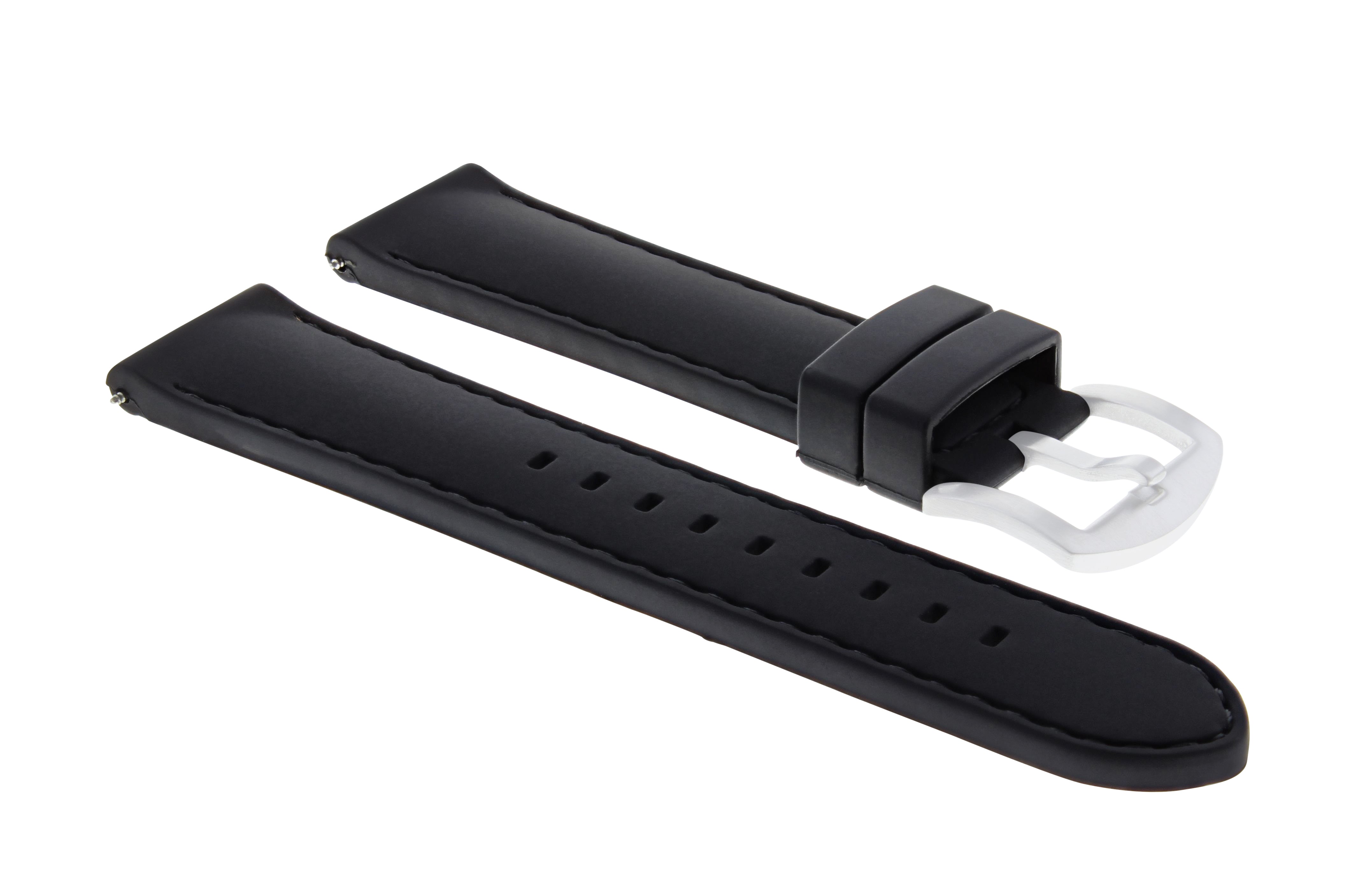 20MM RUBBER WATCH BAND STRAP FOR ROLEX DATEJUST SUBMARINER GMT EXPLORER BLACK