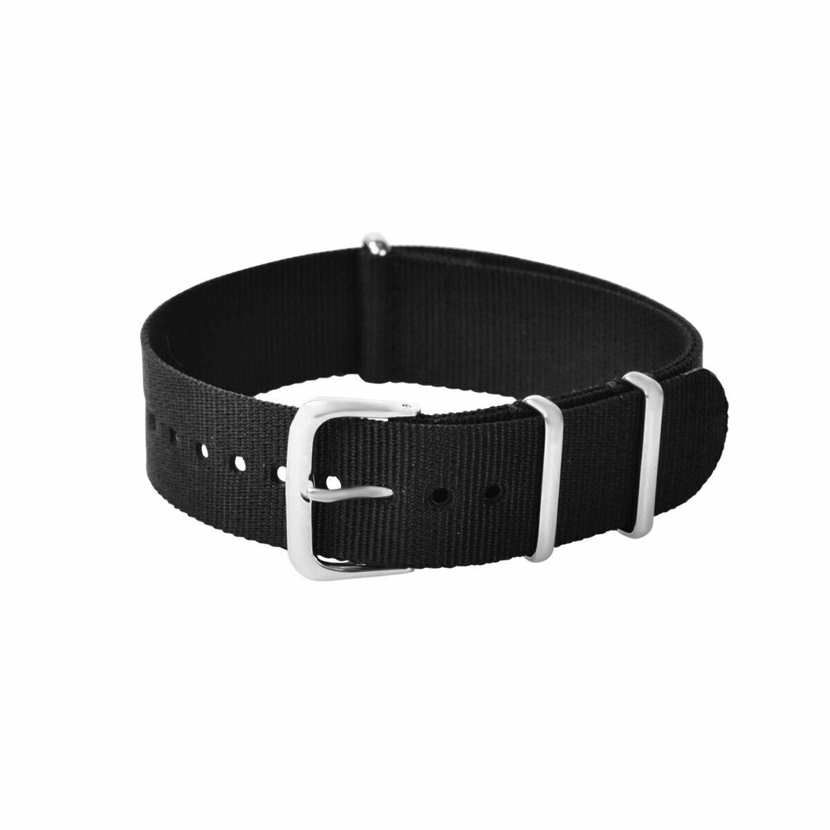 20MM NYLON WATCH BAND STRAP BLACK
