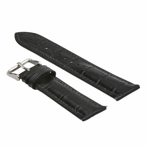 LEATHER WATCH BAND STRAP-QUICK RELEASE FOR SEIKO 5 KINETIC - 19MM