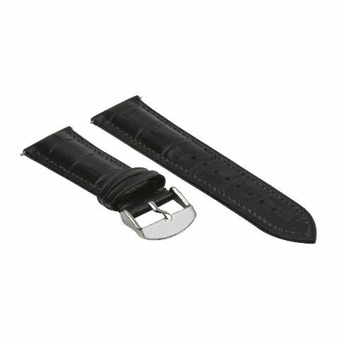 LEATHER WATCH BAND STRAP-QUICK RELEASE FOR SEIKO 5 KINETIC - 19MM