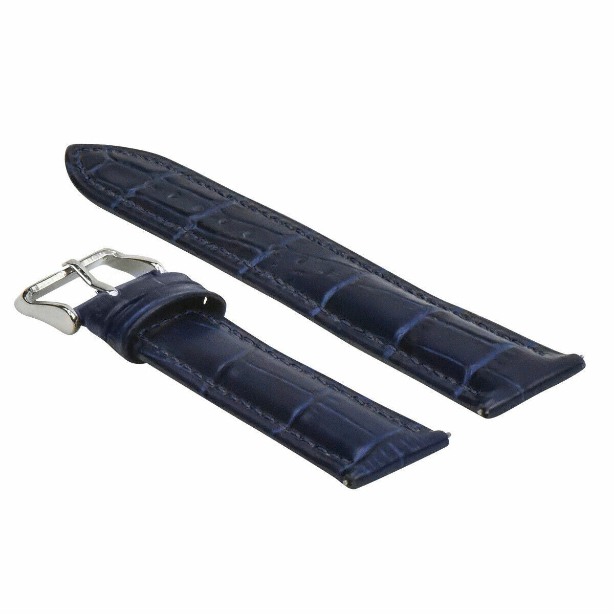 16-18-19-20-22-24MM GENUINE LEATHER WATCH STRAP QUICK RELEASE FOR TISSOT LONG, Blue, view 4