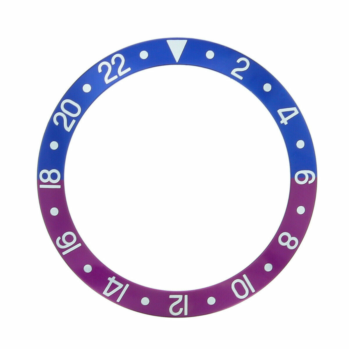 BEZEL INSERT FOR VINTAGE ROLEX GMT 1670 16753 16758 FUCHSIA BLUE RED/PINKISH