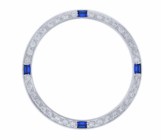 CREATED DIAMOND SAPAHIRE BEZEL FOR 36MM ROLEX PRESIDENT DAYDATE 1803 18239 WHITE