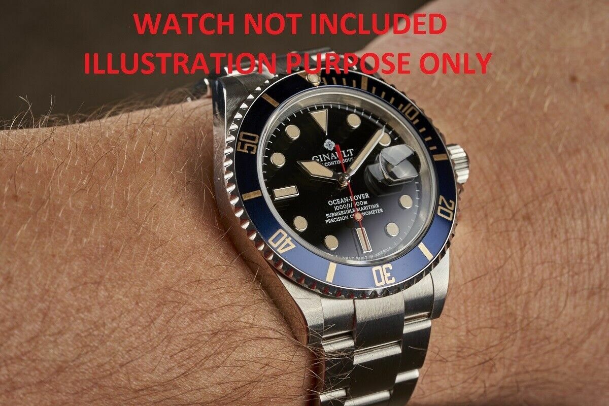 20MM CUSTOM MADE GLIDE-LOCK OYSTER BAND FOR GINAULT OCEAN ROVER 181270LSILN