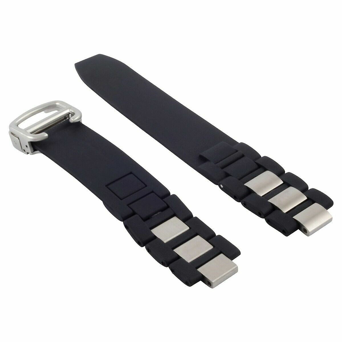 20MM SILICONE RUBBER WATCH BAND STRAP FOR CARTIER 21 CHRONOSCAPH WATCH + CLASP