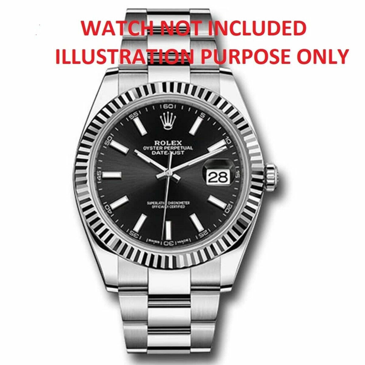 FLUTED BEZEL FOR NEW 36MM ROLEX MEN DATEJUST WIMBLEDON MODEL 116139 116200