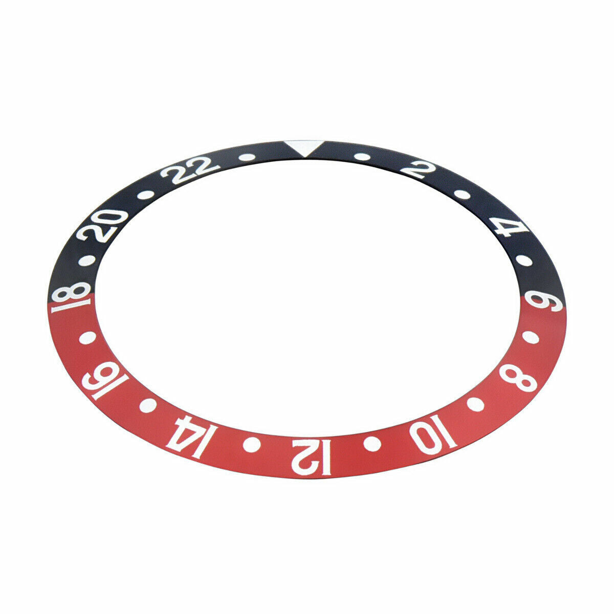 BEZEL INSERT FOR ROLEX GMT SERIF FAT LADY 16700 16710 16713 16718 BLACK/RED COKE