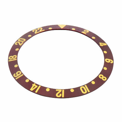 BEZEL INSERT FOR ROLEX GMT II SERIF FAT FONT FOR 16700,16713,16760,16718 BROWN