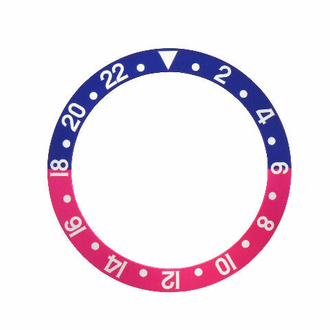 BEZEL INSERT FOR ROLEX GMT SERIF FAT LADY 1670 1675 16750 16753 16758 PINK/BLUE