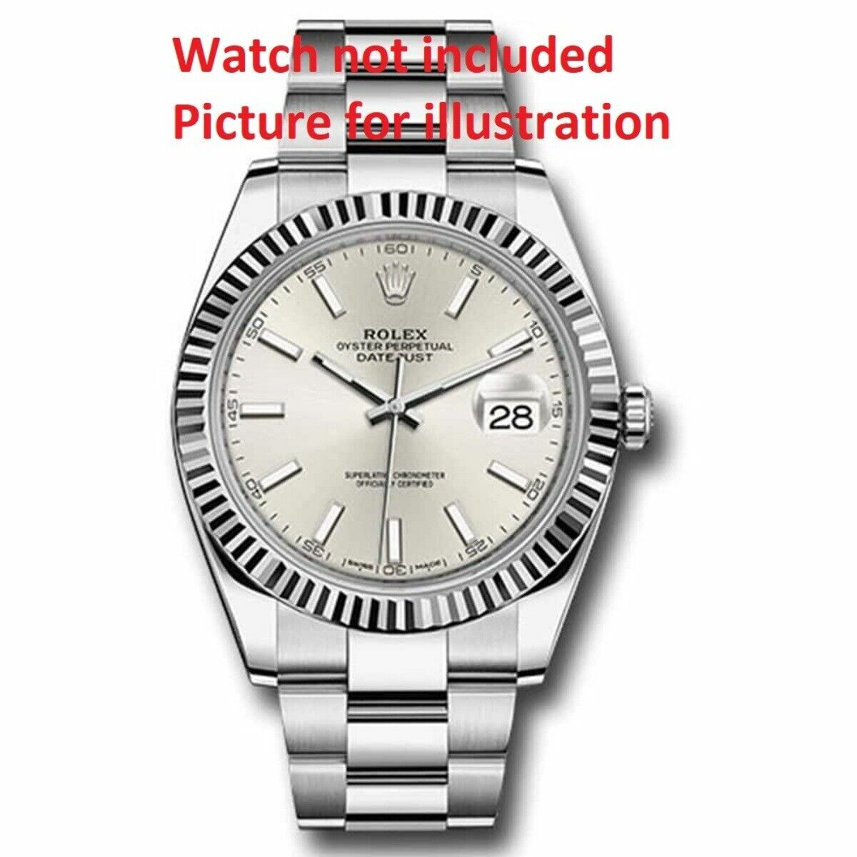 STAINLESS STEEL FLUTED BEZEL FOR ROLEX DATEJUST 2 116300 116334